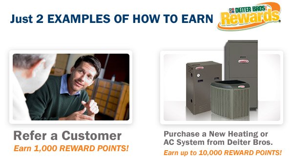 Examples of How to Earn Deiter Bros. Rewards